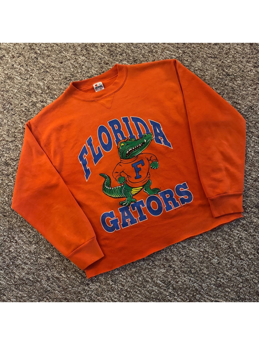 Vintage Florida Gators Signal Mega-Fleece Crewneck Sweatshirt Orange Size XL